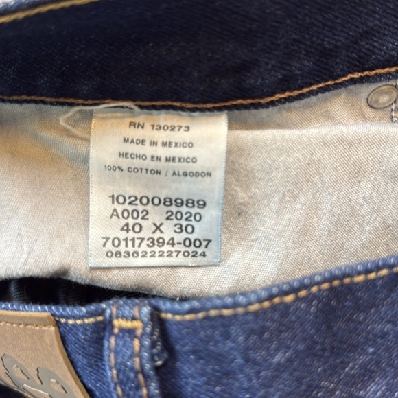 Men’s Lee Regular Fit Straight Leg Jeans 40/30 New with Tags - Picture 7 of 8